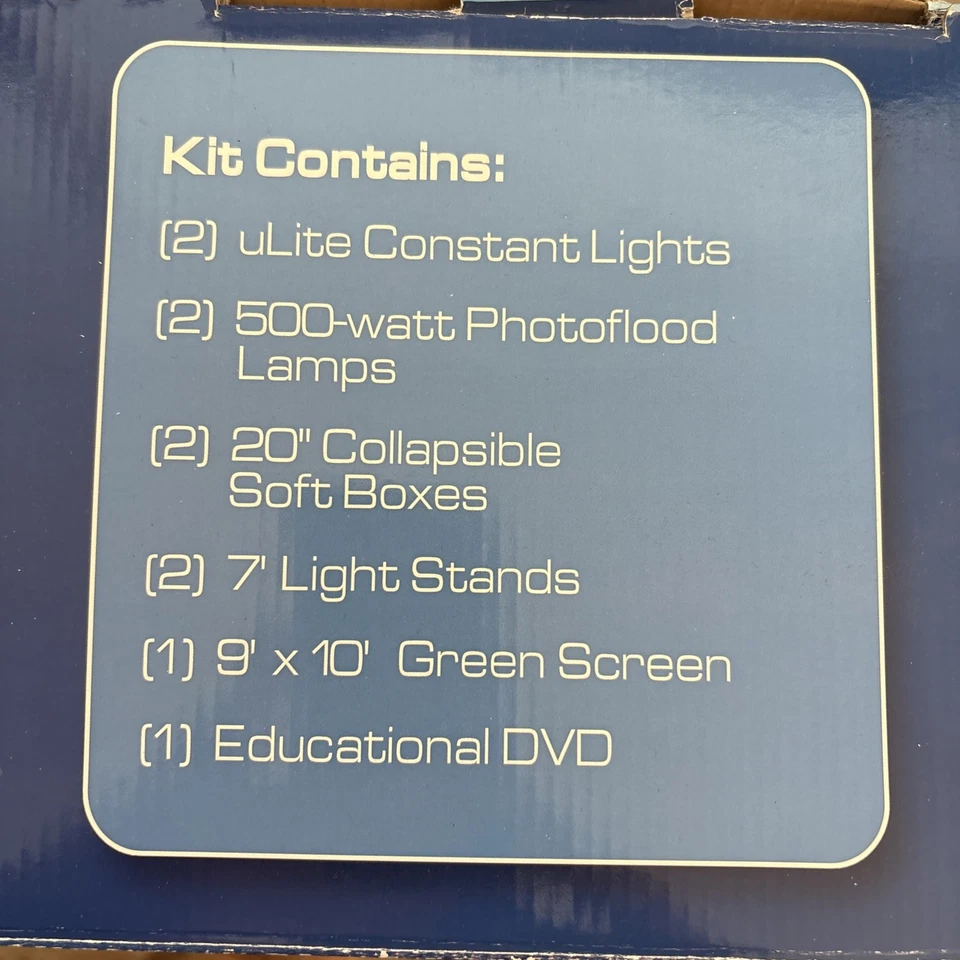 Westcott Basics Complete 2 Lite digital photo Kit with green screen Very Good - Image 4 of 4