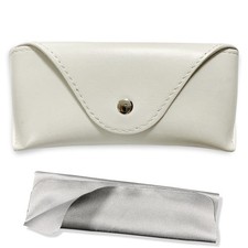 Portable Leather Glasses Case,Durable Soft Reading Eyeglass Pouch Slim Case f...