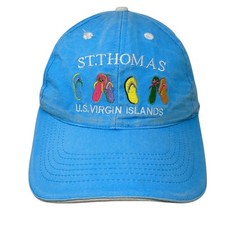 St. Thomas US Virgin Islands Paradise Strapback Hat Blue One Size