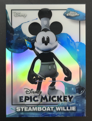 レア品】Disney＊Mickey＊UNLIMITED 2026 Topps Chrome Disney Epic Mickey Steamboat Willie #EM-10