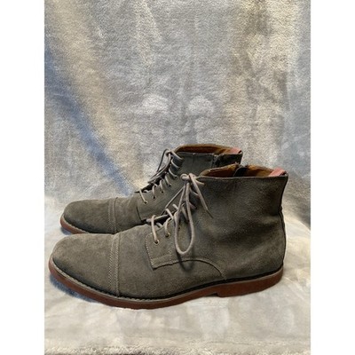 GBX Boots Mens 15 M Chukka Ankle Gray Suede Leather Zip Up  display picture 3