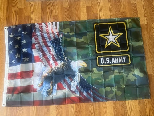 U.S. Army Eagle Flag 3ft X 5ft America Military United States Veteran - Picture 1 of 8
