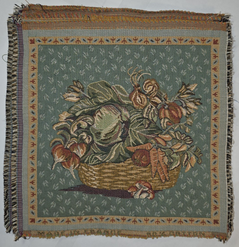 Vintage French Fruit And Flower Gift Basket Tapestry Panel …