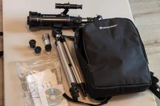 Celestron 70mm Travel Telescope Kit w/ Tripod, Carry Bag, 3 Eyepieces & 2x Barlo