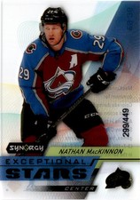 2020-21 Upper Deck Synergy #ES-36 Nathan MacKinnon Exceptional Stars Gold #/449