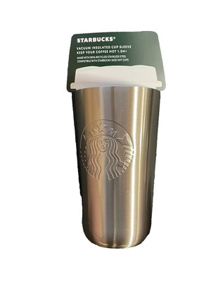 Starbucks Vacuum Insulated Cup Drink Sleeve - Stainless Steel Grande 16oz New