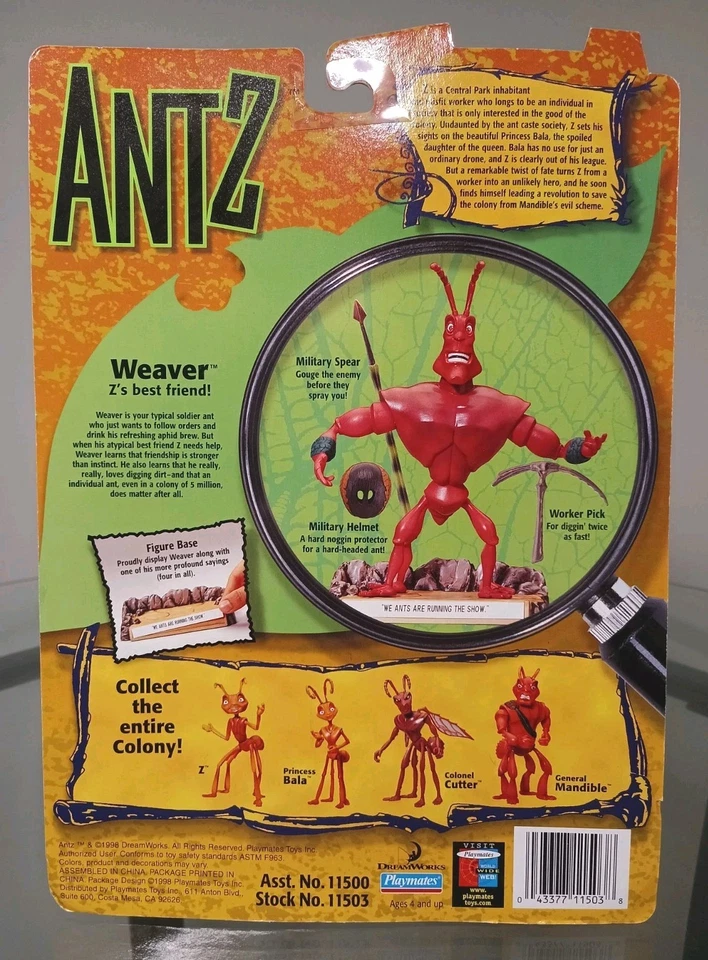 Figura Weaver 1998 Antz 7" Z's Best Friend con casco de lanza selección de trabajador de colección Foto 3 de 4