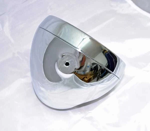 Phare Avant Chrome cafe racer scrambler pour Triumph Honda CB Four Kawasaki - Photo 3/4