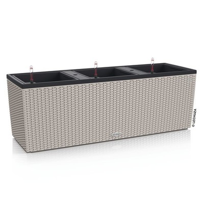 LECHUZA  Pflanzkasten TRIO Cottage 30 Sandbraun mit 3 Einsätzen All-in-One