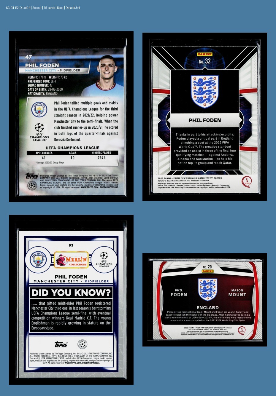 ⚽ Phil Foden ROOKIE Soccer Lot (15) Manchester City No Dups Parallel NM England view 8