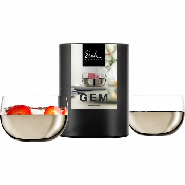 Eisch Dessertschalen 2Er Set Gem Dessertschale Dessert Schale Platin Ø 9.2 Cm-image