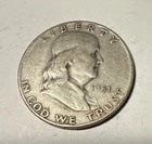 1951D Franklin Silver Half Dollar