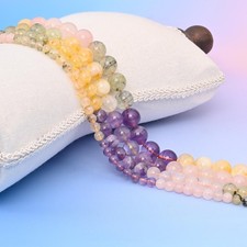Combination Gemstone Smooth Round Beads, Size 6mm, 8mm, 10mm, 12mm