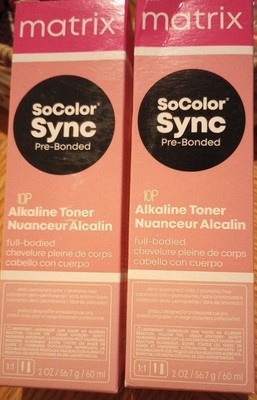 (2) Matrix SoColor Sync Pre-Bonded 10P Alkaline Toner 2 oz. 