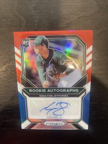 2021 Panini Prizm Daulton Jefferies RC Auto Red White & Blue 33/50