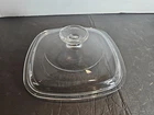 PYREX A-7-C Square Glass Lid Clear Corning Ware 7 Inch Diameter VGC No Chips
