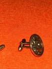 Vintage Anson Cufflinks  Torpedo Fastener Gold Tone Round Art Deco Design — photo 4