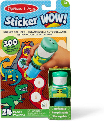 Melissa & Doug Sticker Wow Stamper & Activity Pad   Dinosaurier | Buch & Reisespielzeug