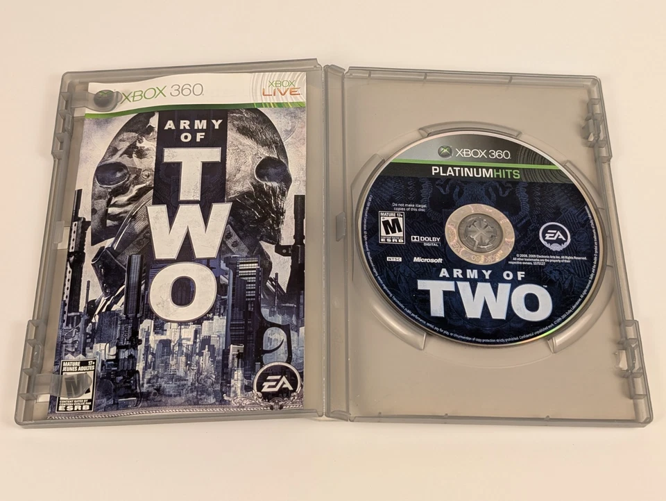 Army of Two: Platinum Hits (Xbox 360) ➡️CIB Complete - Tested - Near Mint 📀! - Image 3 of 4