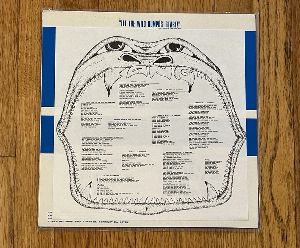 Fang Where The Wild Things Are LP Boner Records 1984 Flipper Dead Kennedys Fear - Image 3 of 4