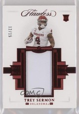 2021 Panini Flawless Collegiate Rookie Ruby 12/15 Trey Sermon #RP-28 Patch 0z0n