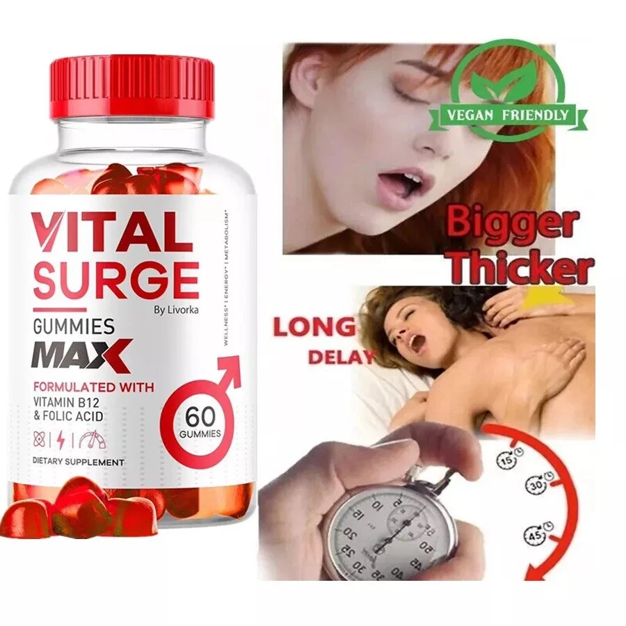 1~3X Vital Surge Male Gummies Maximum Strength Vital Surge Advanced Formula 60Ct - Image 3 of 4