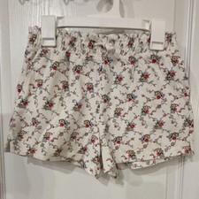 Polo Ralph Lauren Girls Floral Piqu Cotton Shorts Elastic Waist M 8-10