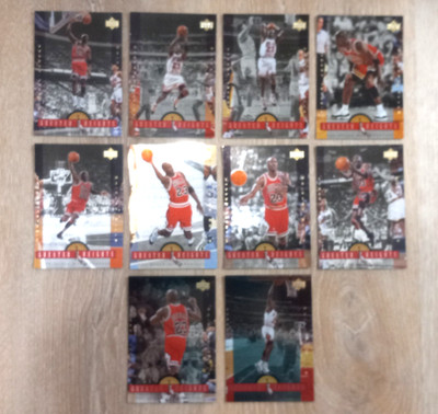 Michael Jordan 1996 Upper Deck Greater Heights Foil Complete Set 10 Cards Jumbo