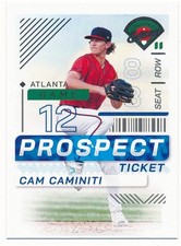 CAM CAMINITI 2024 PANINI PROSPECT TICKET #78 ATLANTA BASEBALL MINT
