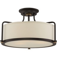 Quoizel QF1715WT Calvary Large Semi-Flush Mount in Western Bronze