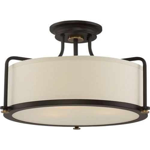 Quoizel QF1715WT Calvary Large Semi-Flush Mount in Western Bronze - Picture 1 of 4