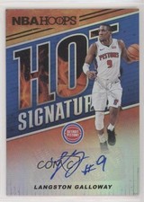 2018-19 Panini NBA Hoops Hot Signatures Langston Galloway #HS-LGW Auto lr7