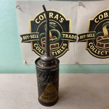  Old Rare Early Whiz Brake Dressing No 2 Size Metal Tin Can 8 FL OZS Oil Garage 
