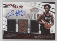 2017 Absolute Tools of the Trade Signatures Three Swatch Caleb Swanigan Auto 0t1