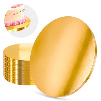 Cake Board Base Gold 28 cm 1,2 cm Set 10 Stück Cake Drum Round Luxe Brand4Cake