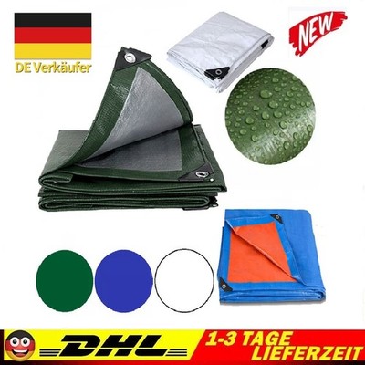 Abdeckplane Plane mit Ösen Holzplane Gewebeplane Bootsplane Garten Holz DHL