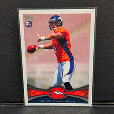 Topps 2012 Brock Osweiler Rookie Base Set Card #365 Denver Broncos Variation. rookie card picture