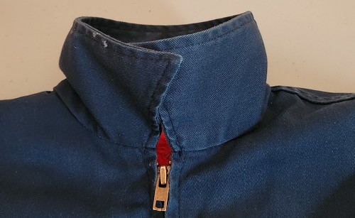 Giacca uomo vintage Dickies foderata in pile tela colore blu; taglia media - Foto 8 di 11