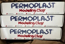 AMACO Permoplast Modeling Clay, Gray, 5 lbs Per Box, 3 Boxes