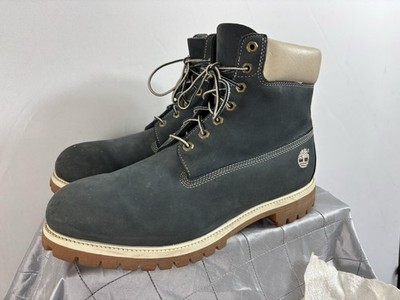 Timberland 6 Inch Premium Waterproof Boots Navy Blue Leather Mens 14 27054