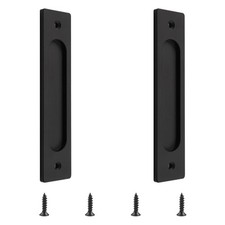 2 PCS Rectangular Recessed Sliding Door Pulls Matte Black Flush Finger Pull
