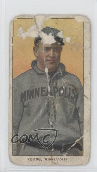 1909-11 T206 Polar Bear Back Irv Young 7ut