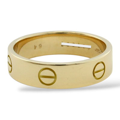 CARTIER Love Ring Classic Model 5.7 mm 18K Yellow Gold Size 64 | eBay