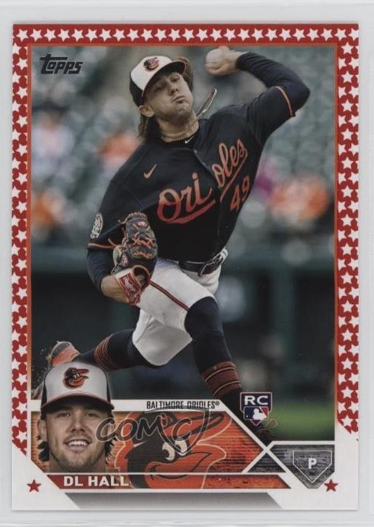 2023 Topps Series 2 Independence Day 55/76 DL Hall #547 Rookie RC 3p9