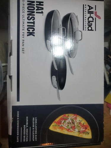 All-Clad HA1 Nonstick Pan Set, 5PCS NEW