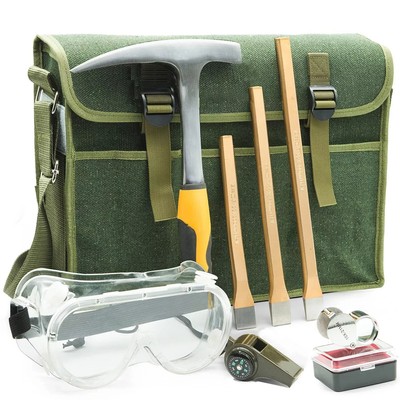 INCLY Rockhounding Geology Hammer Tool Rock Pick Axe 3 PCS Digging Chisels