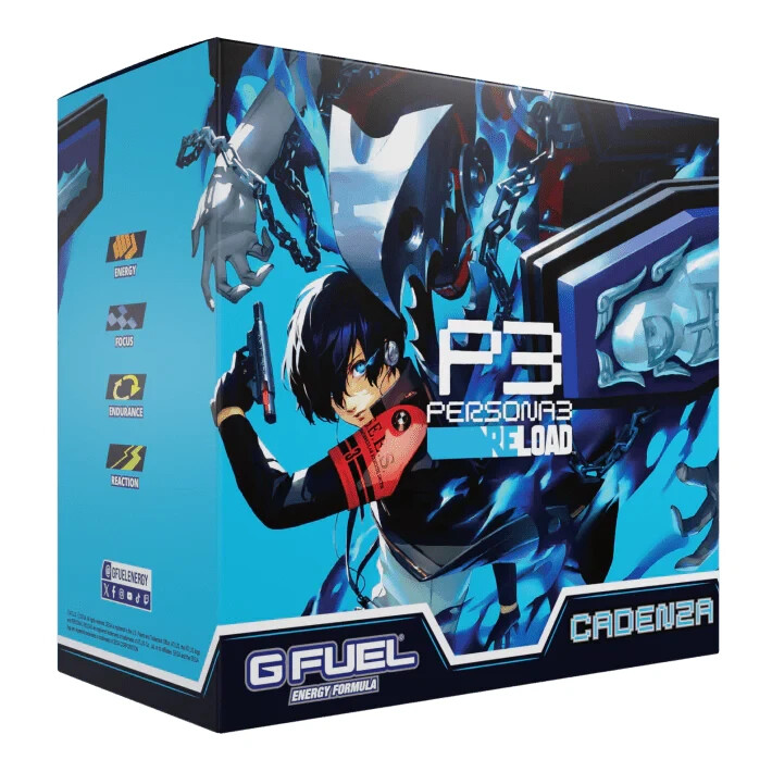 G Fuel Persona 3 Reload Cadenza Collector's Box + Tall Metal