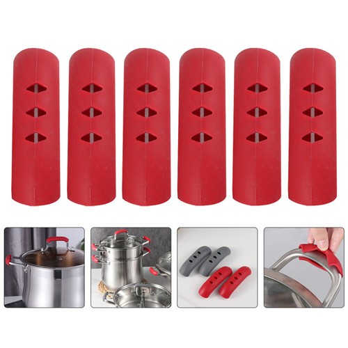 6 Pcs Suppe Pot Ohrhärme Pfannengriffschutz Wärmeisolierende Topfgriffabdeckung