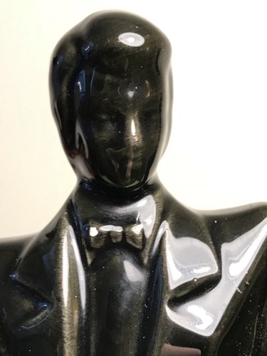 MID CENTURY MODERN ART DECO STYLIZED HIGHLY DECORATIVE BLACK CERAMIC FIGURINES - Picture 12 of 12