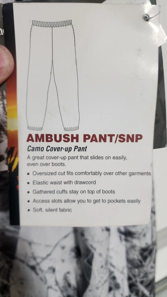 Ambush Coverup Pant By Gamehide. Naked North Snow Camo. Size Large. SNP - Image 2 of 2